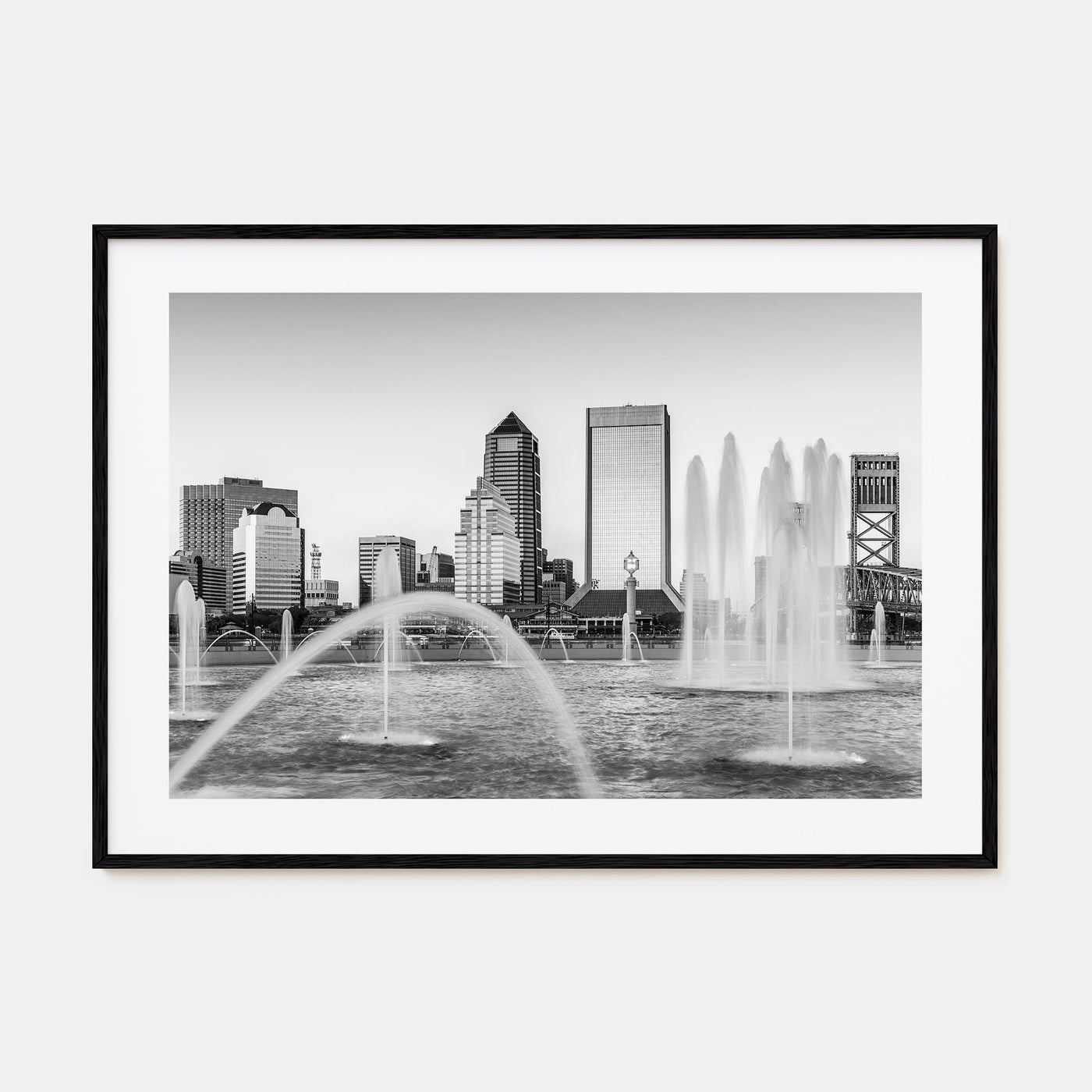 Jacksonville Landscape B&W Poster