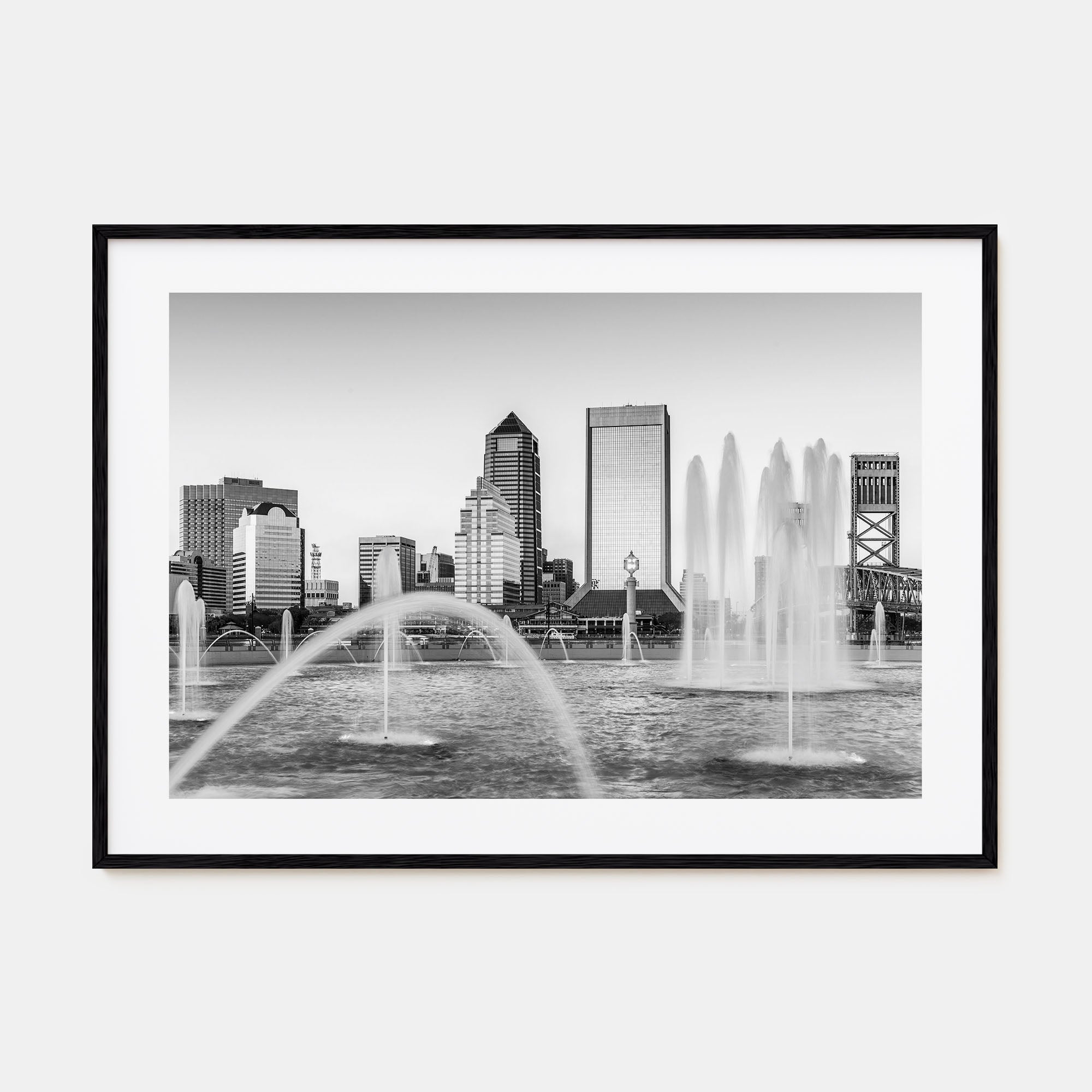 Jacksonville Landscape B&W Poster