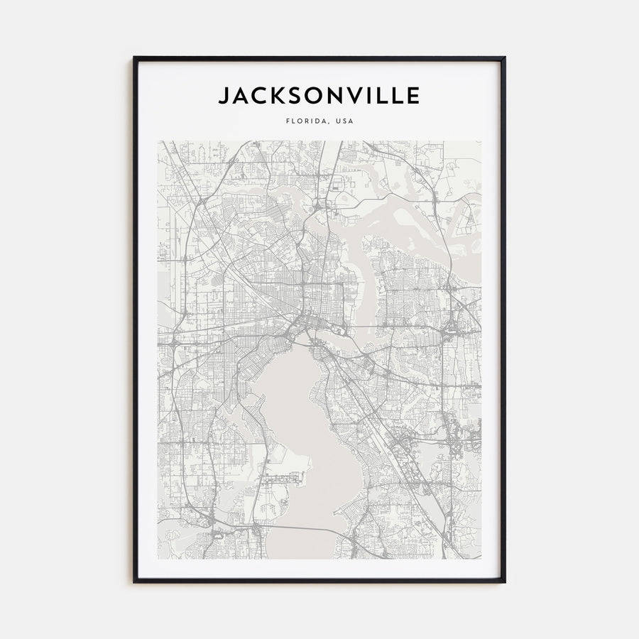 Jacksonville Map Portrait Poster