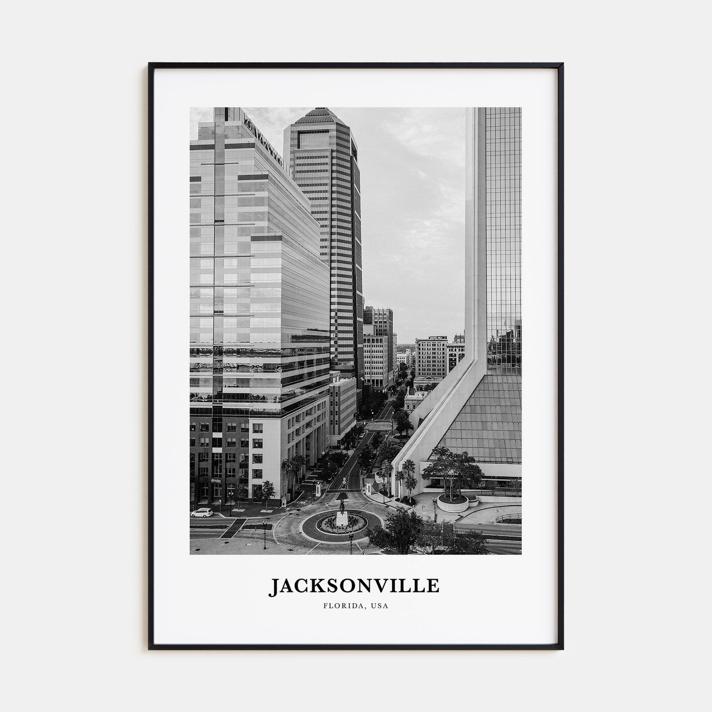Jacksonville Portrait B&W No 2 Poster