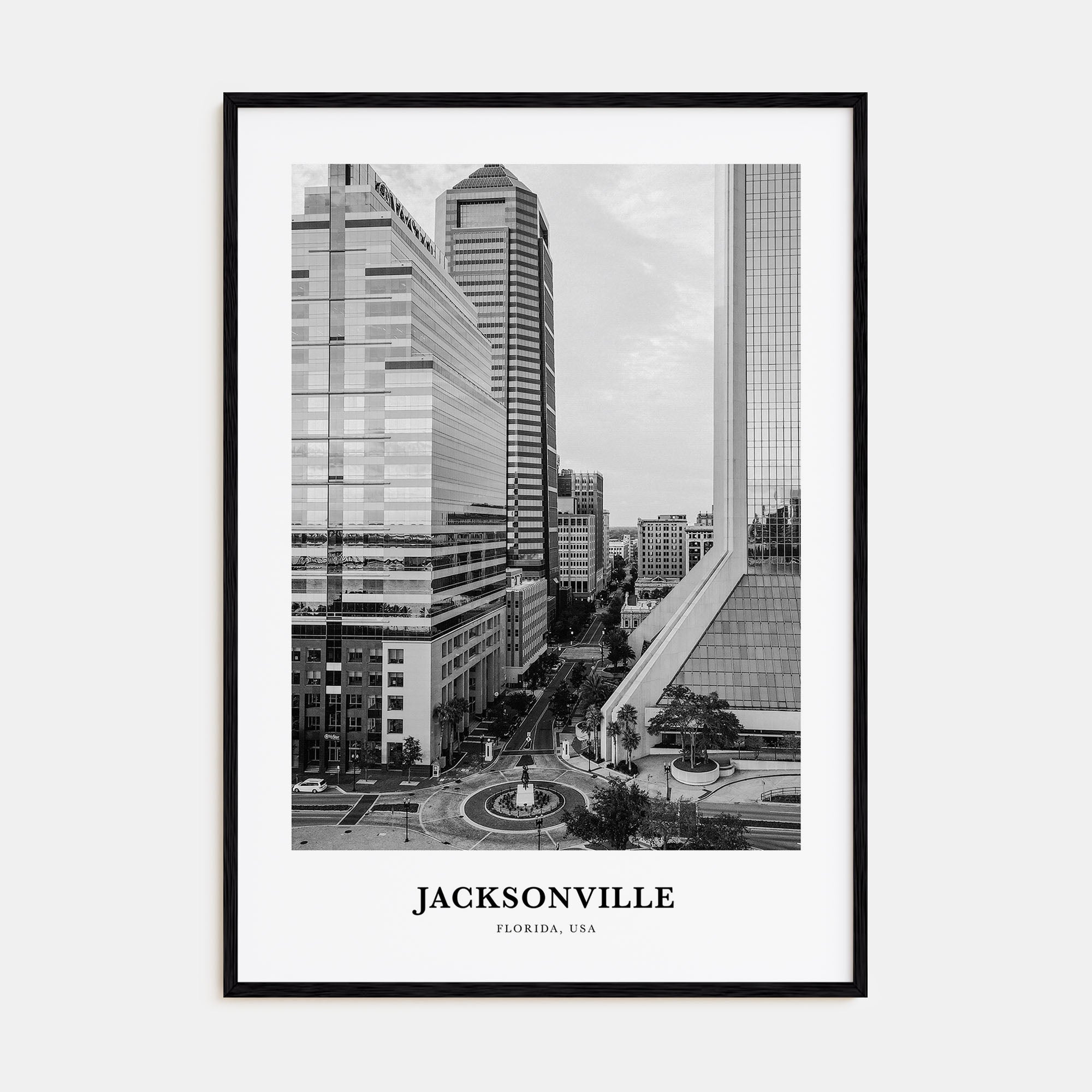 Jacksonville Portrait B&W No 2 Poster
