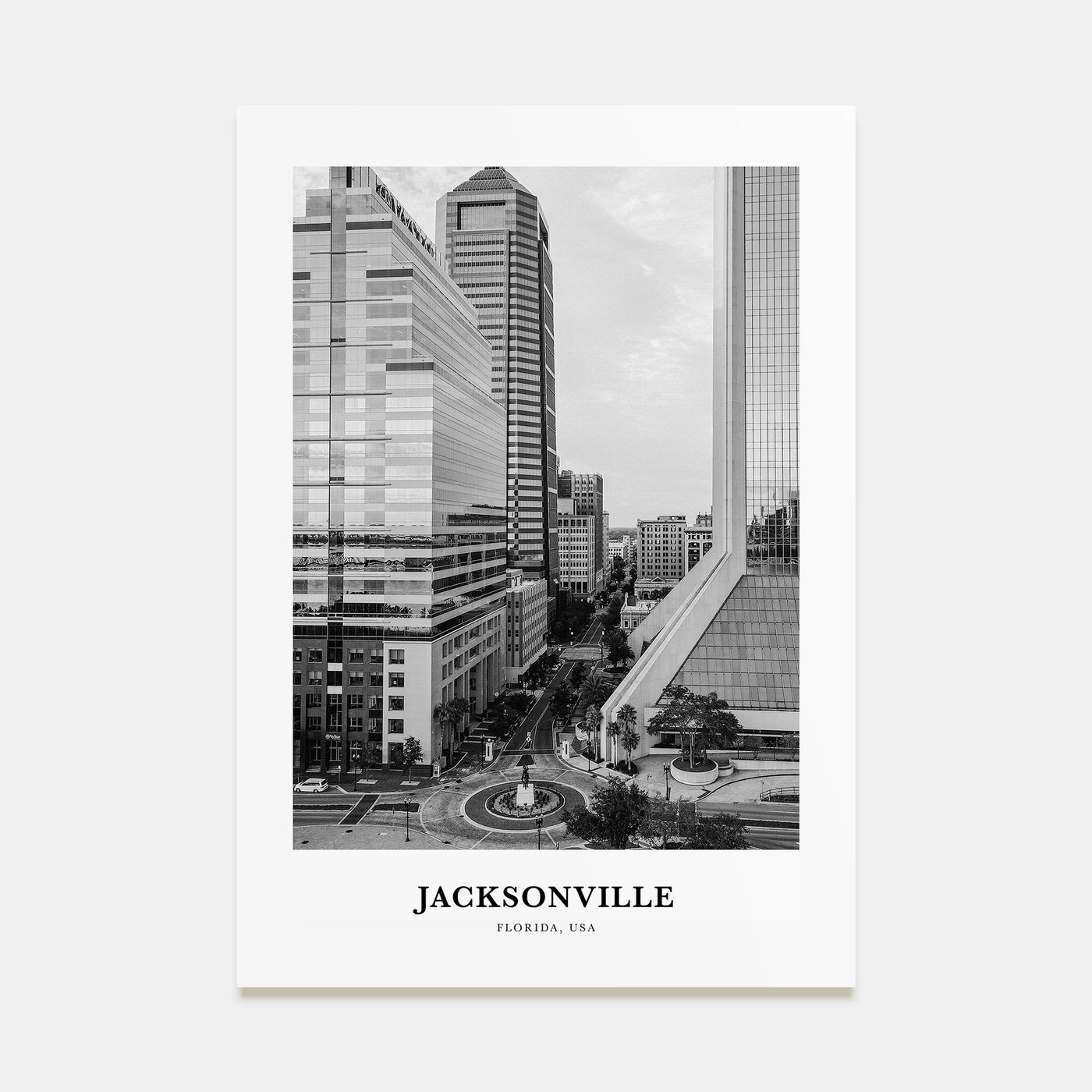 Jacksonville Portrait B&W No 2 Poster