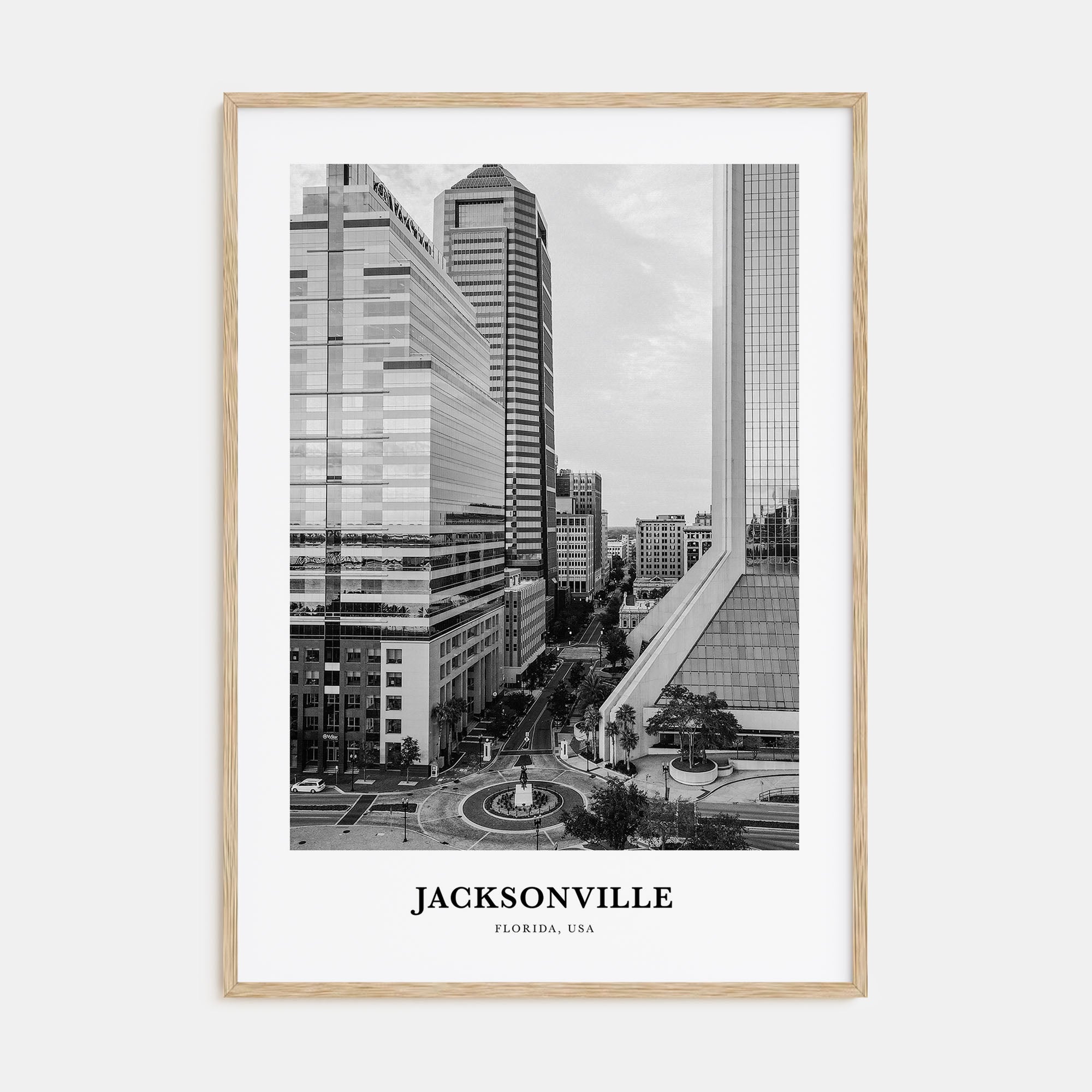 Jacksonville Portrait B&W No 2 Poster