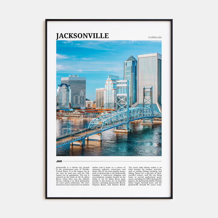 Jacksonville Travel Color Poster