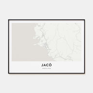 Jacó Map Landscape Poster