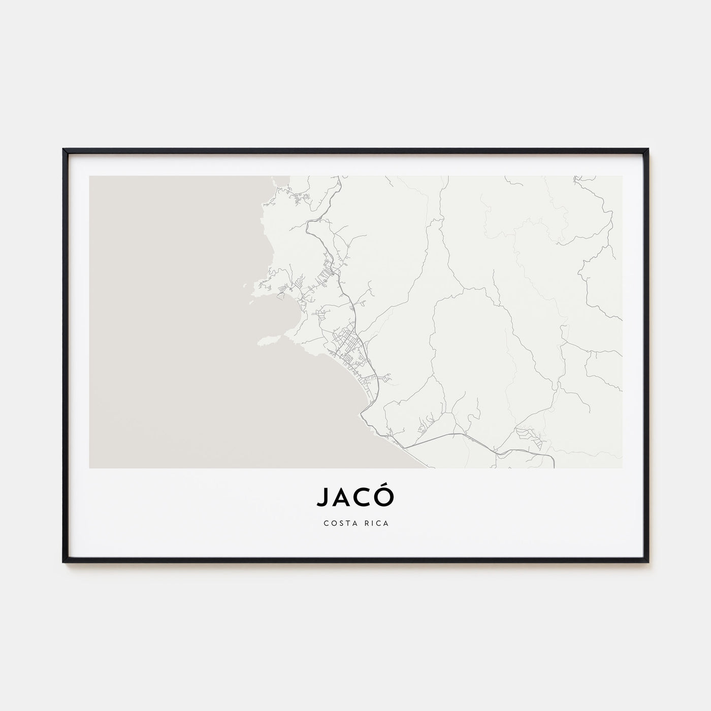 Jacó Map Landscape Poster