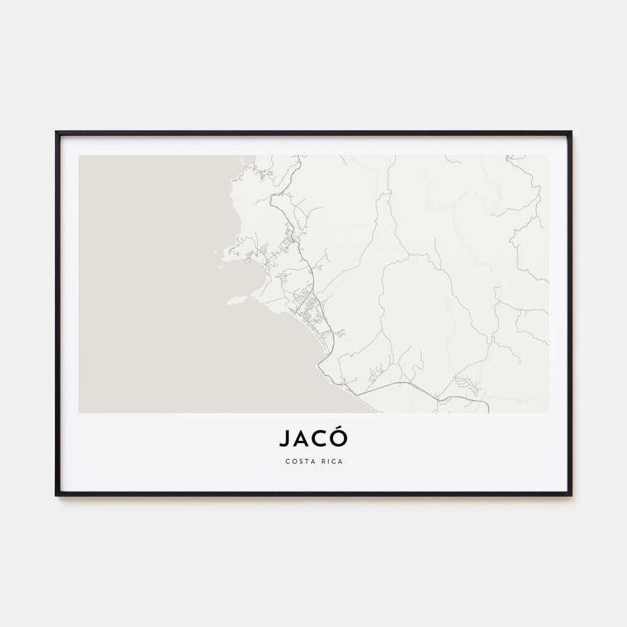 Jacó Map Landscape Poster