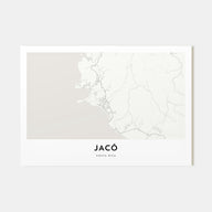 Jacó Map Landscape Poster