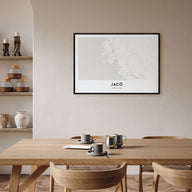 Jacó Map Landscape Poster