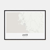 Jacó Map Landscape Poster