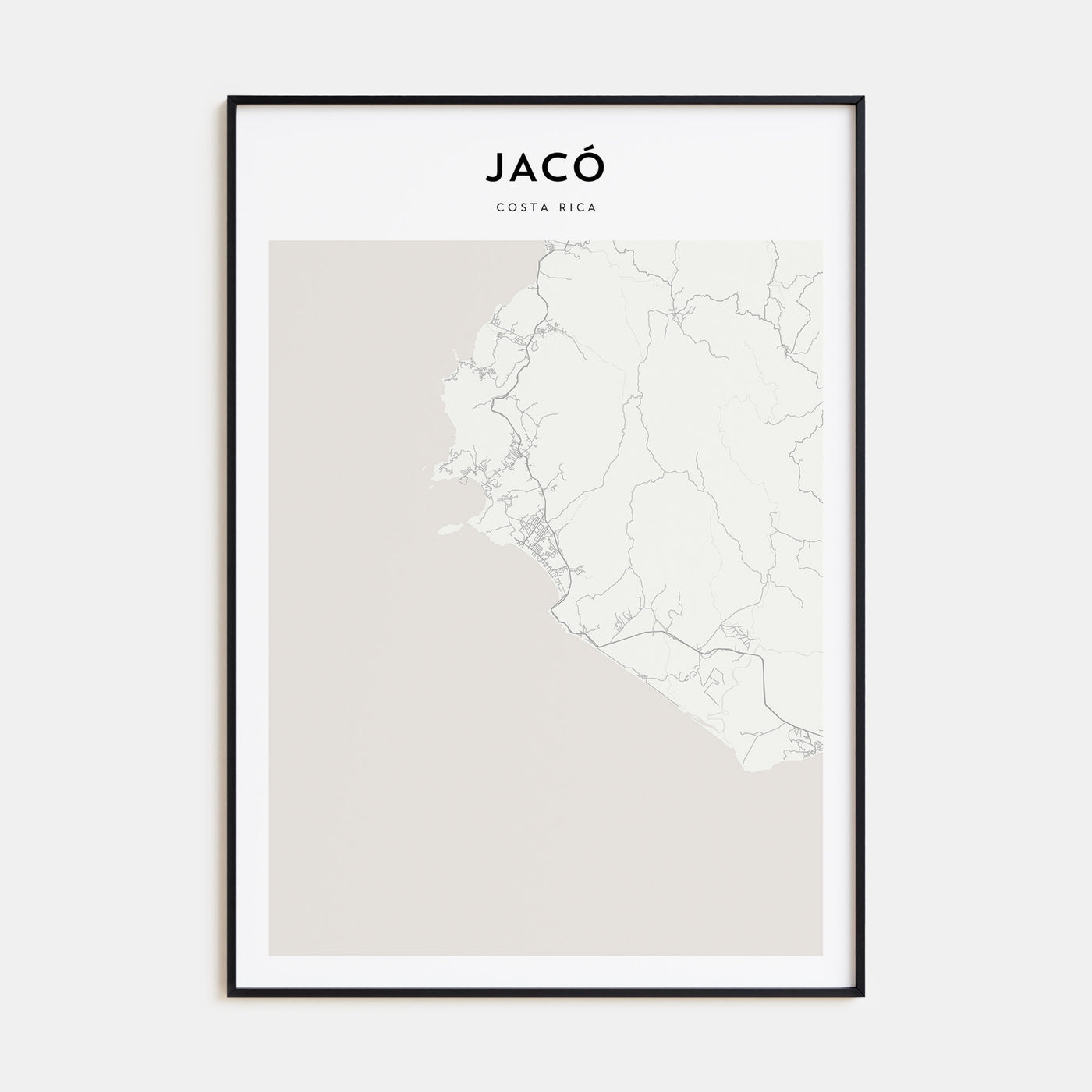 Jacó Map Portrait Poster