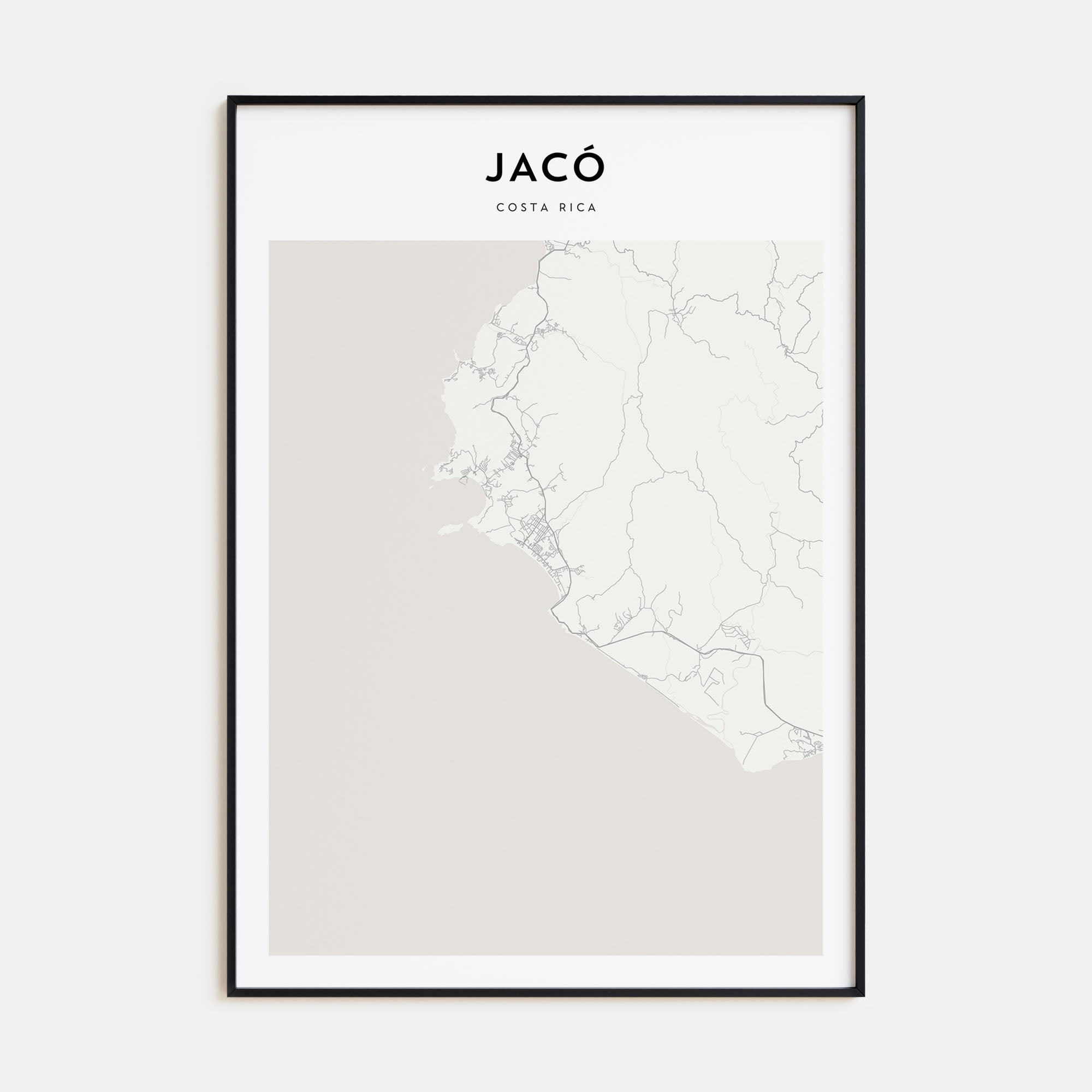 Jacó Map Portrait Poster