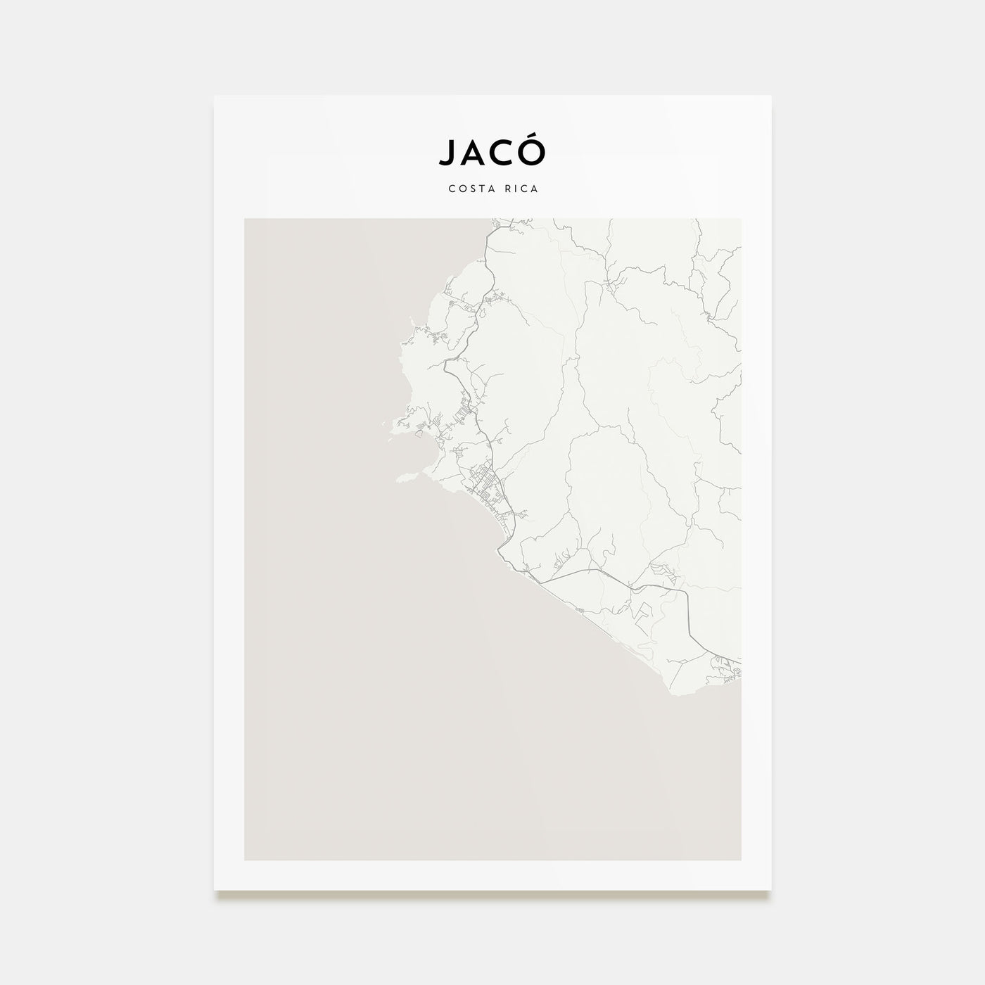 Jacó Map Portrait Poster
