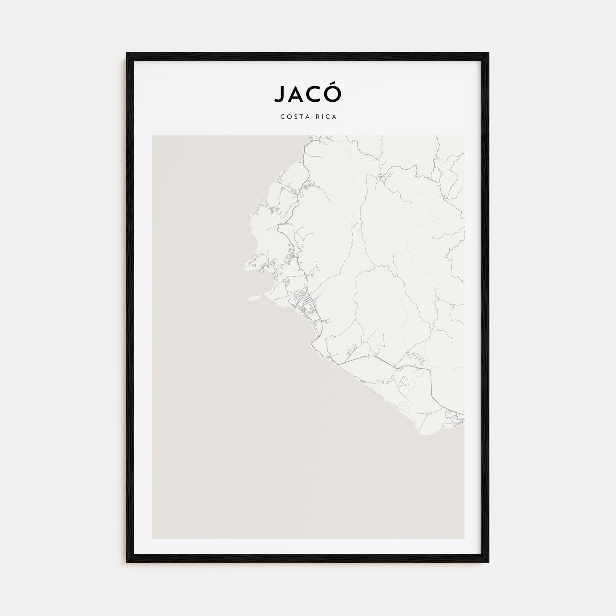 Jacó Map Portrait Poster