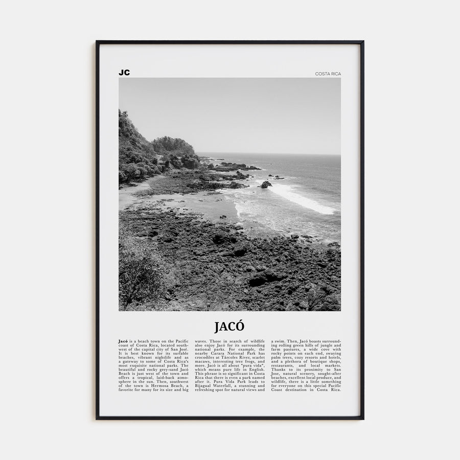 Jacó Travel B&W Poster