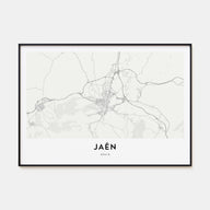 Jaen Map Landscape Poster