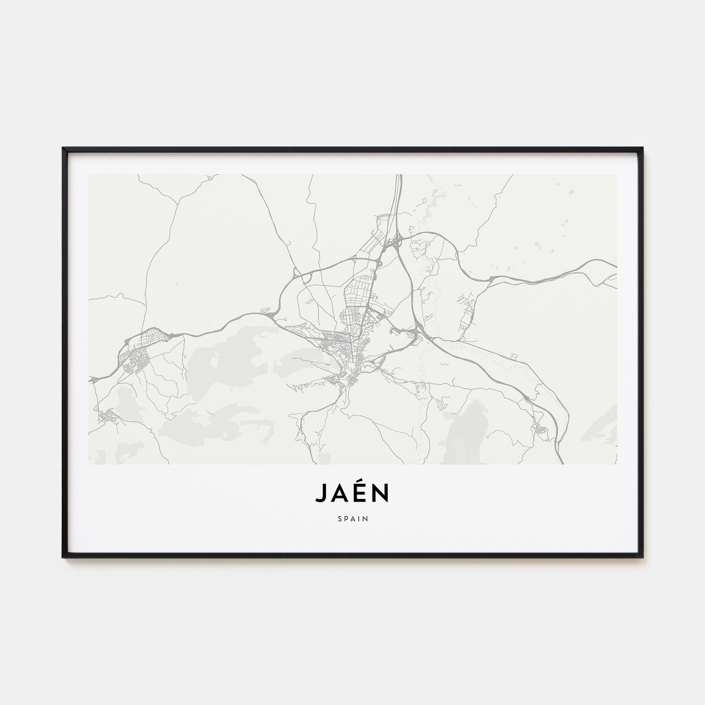 Jaen Map Landscape Poster