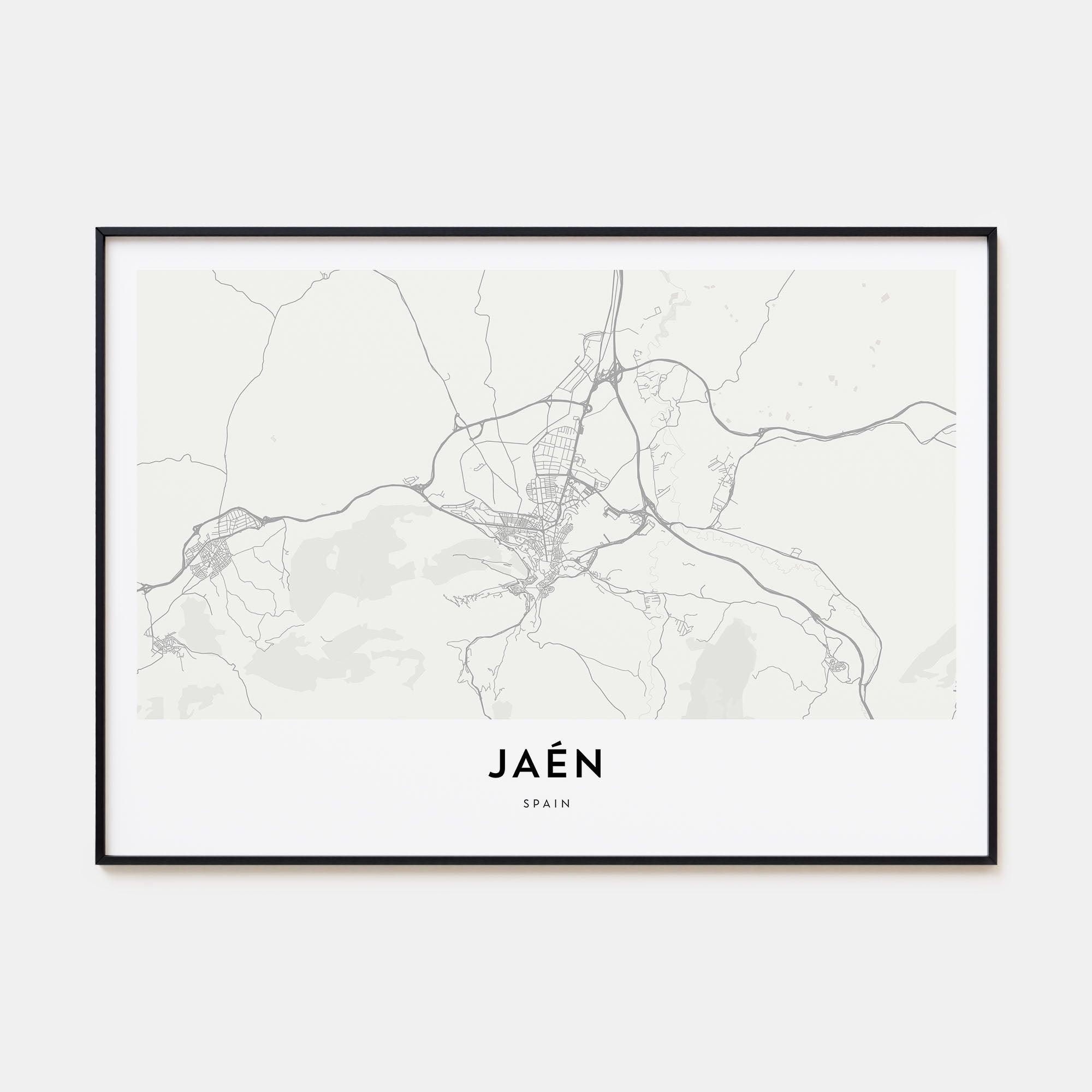 Jaen Map Landscape Poster