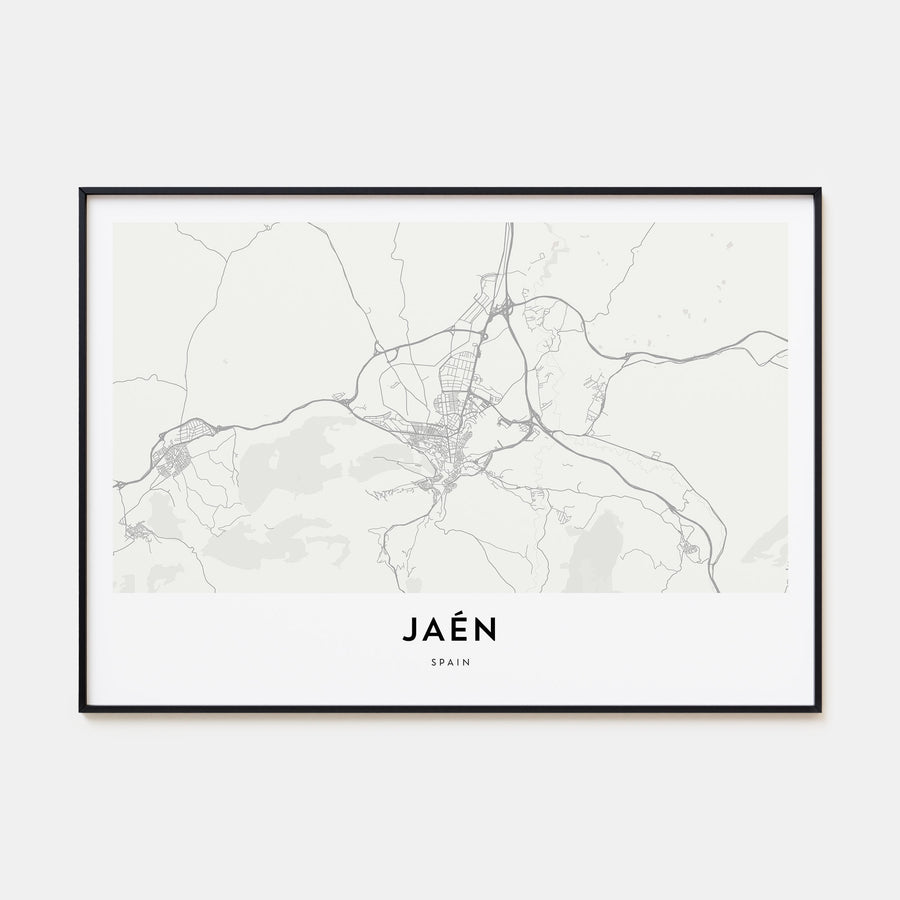 Jaen Map Landscape Poster