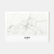Jaen Map Landscape Poster