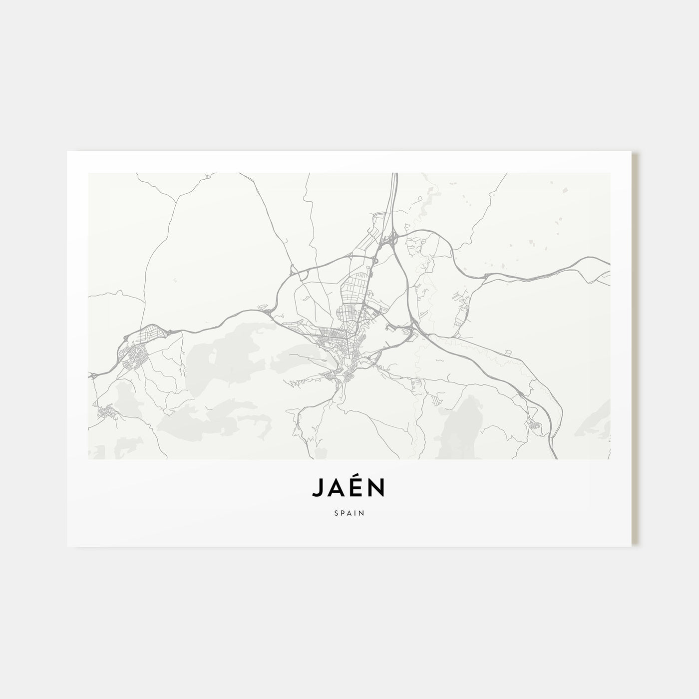 Jaen Map Landscape Poster