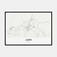 Jaen Map Landscape Poster