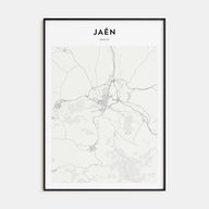 Jaen Map Portrait Poster