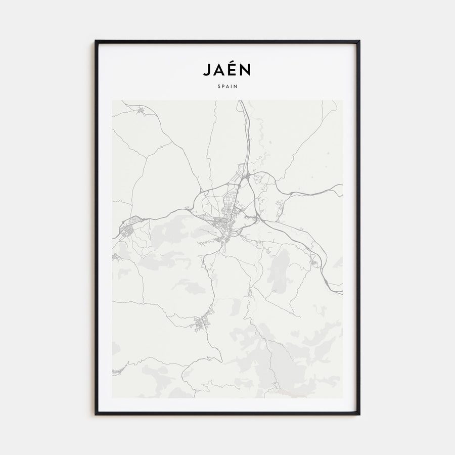 Jaen Map Portrait Poster