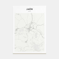 Jaen Map Portrait Poster