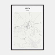 Jaen Map Portrait Poster