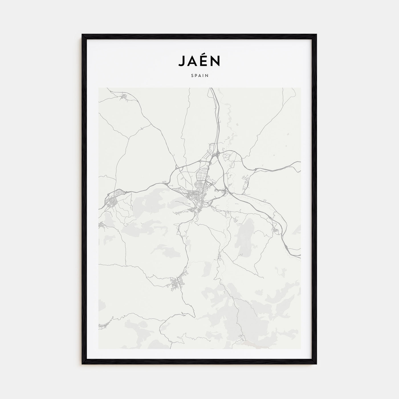 Jaen Map Portrait Poster