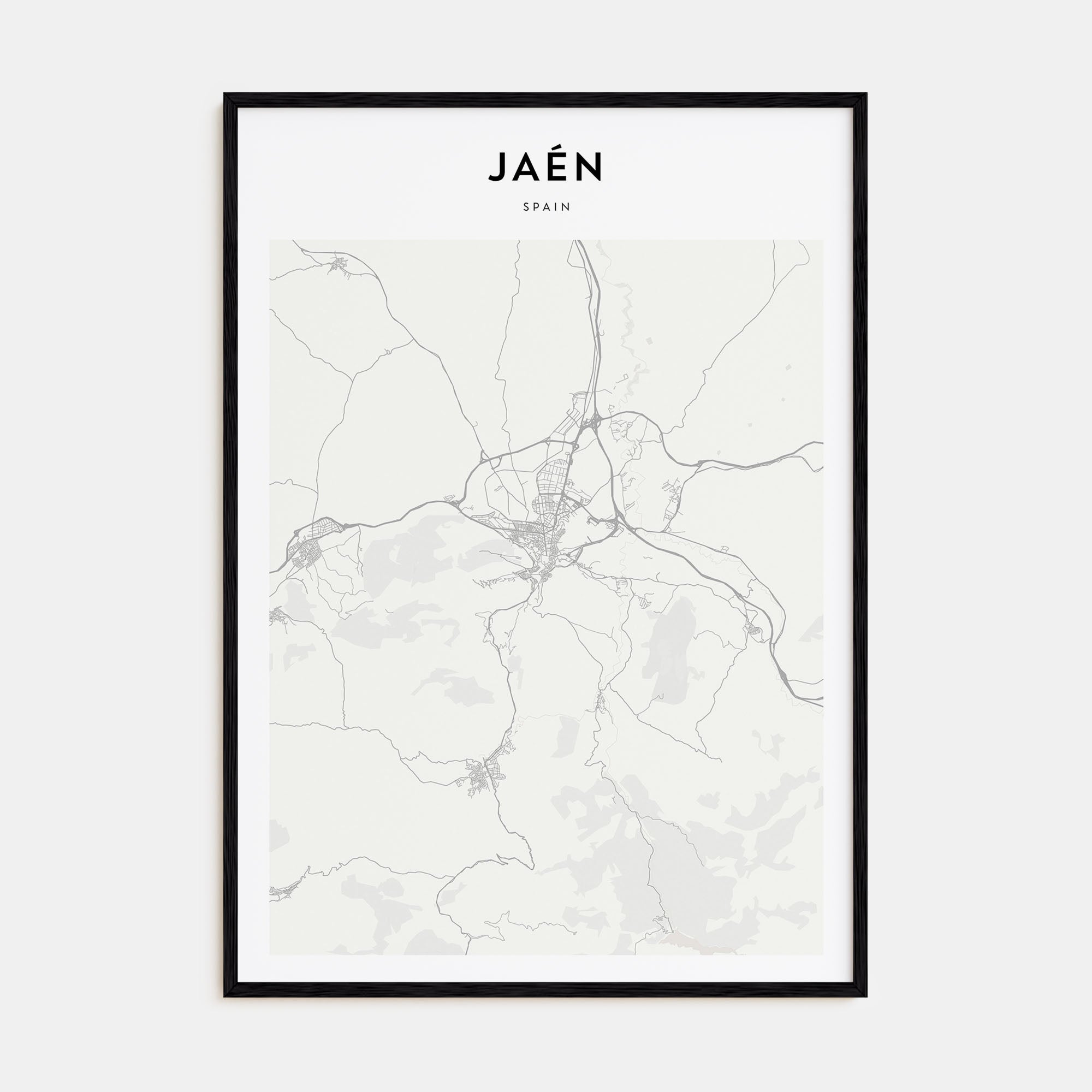 Jaen Map Portrait Poster