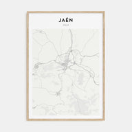 Jaen Map Portrait Poster