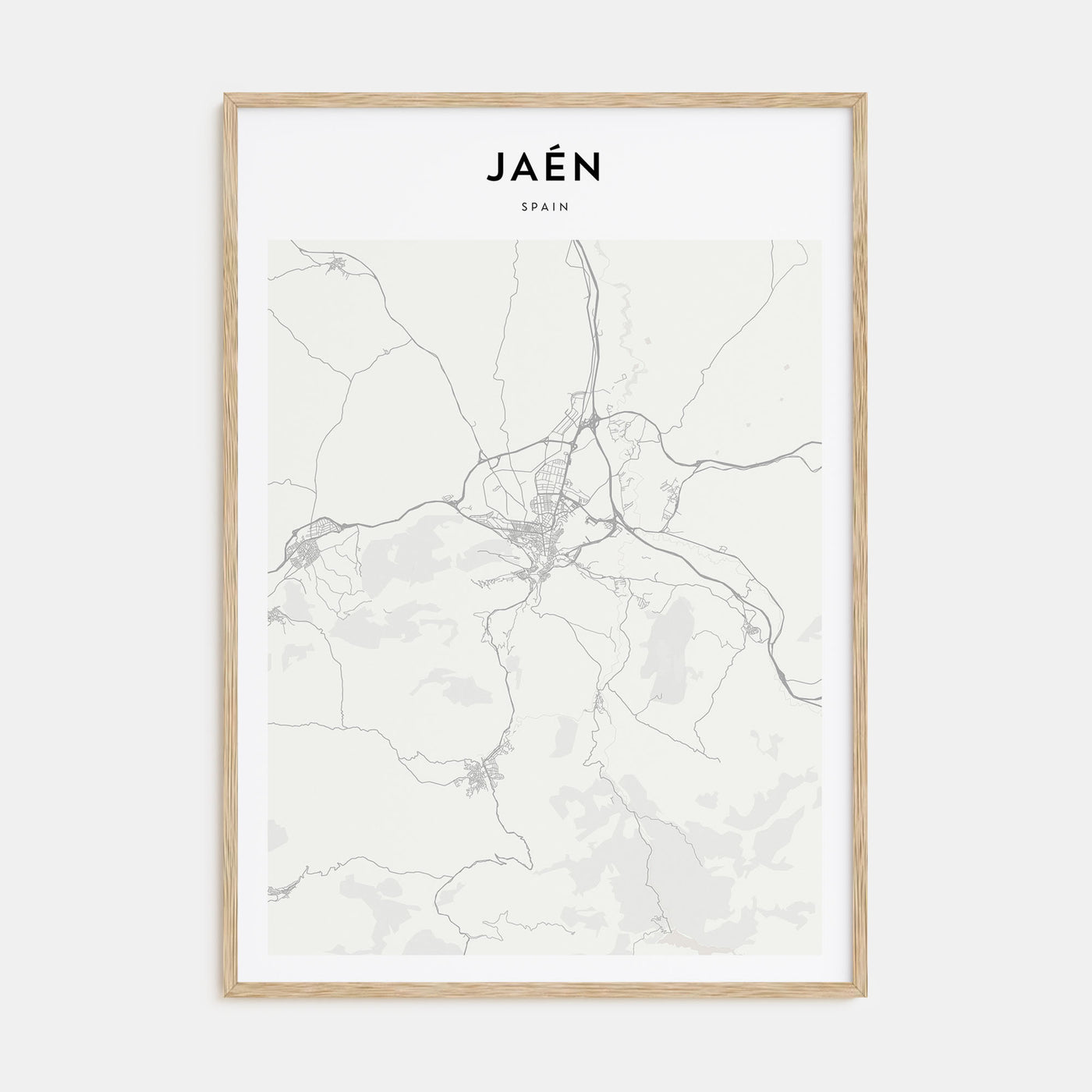 Jaen Map Portrait Poster