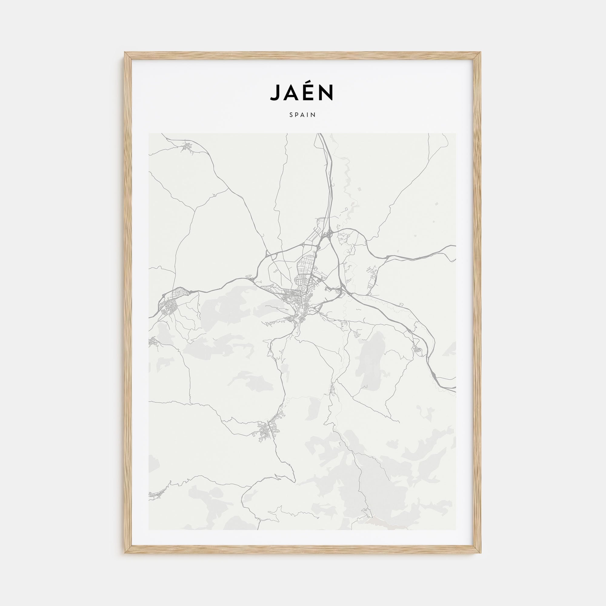 Jaen Map Portrait Poster