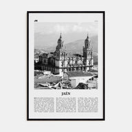 Jaen Travel B&W Poster