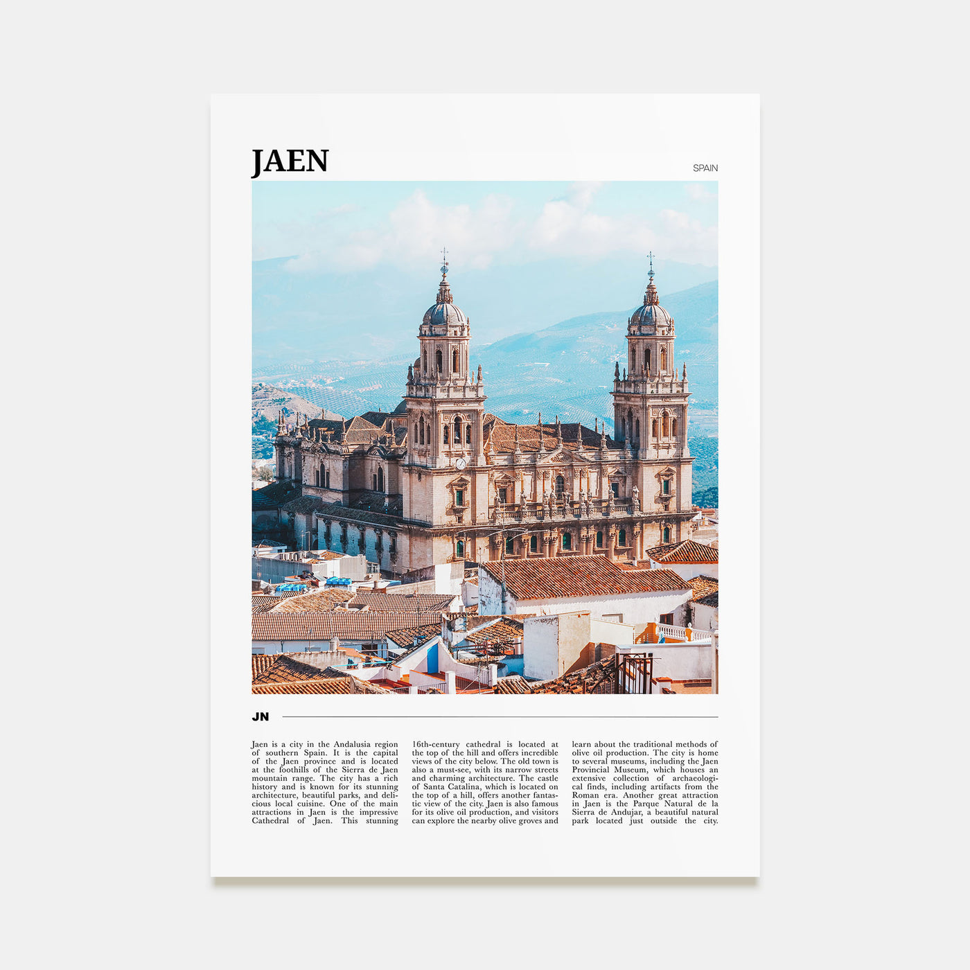 Jaen Travel Color Poster