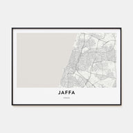 Jaffa Map Landscape Poster