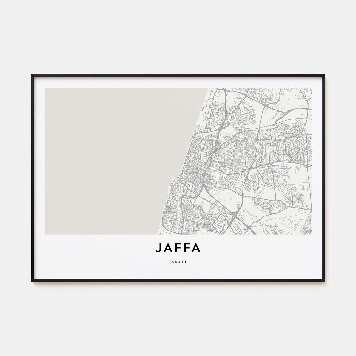 Jaffa Map Landscape Poster