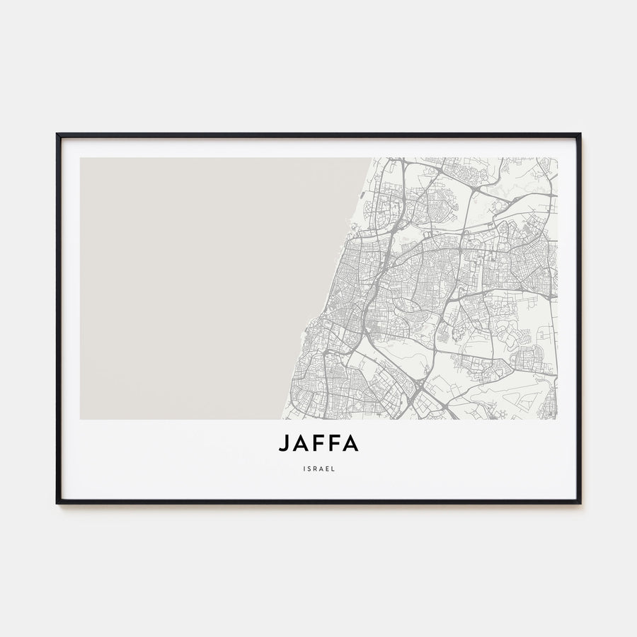 Jaffa Map Landscape Poster