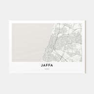 Jaffa Map Landscape Poster