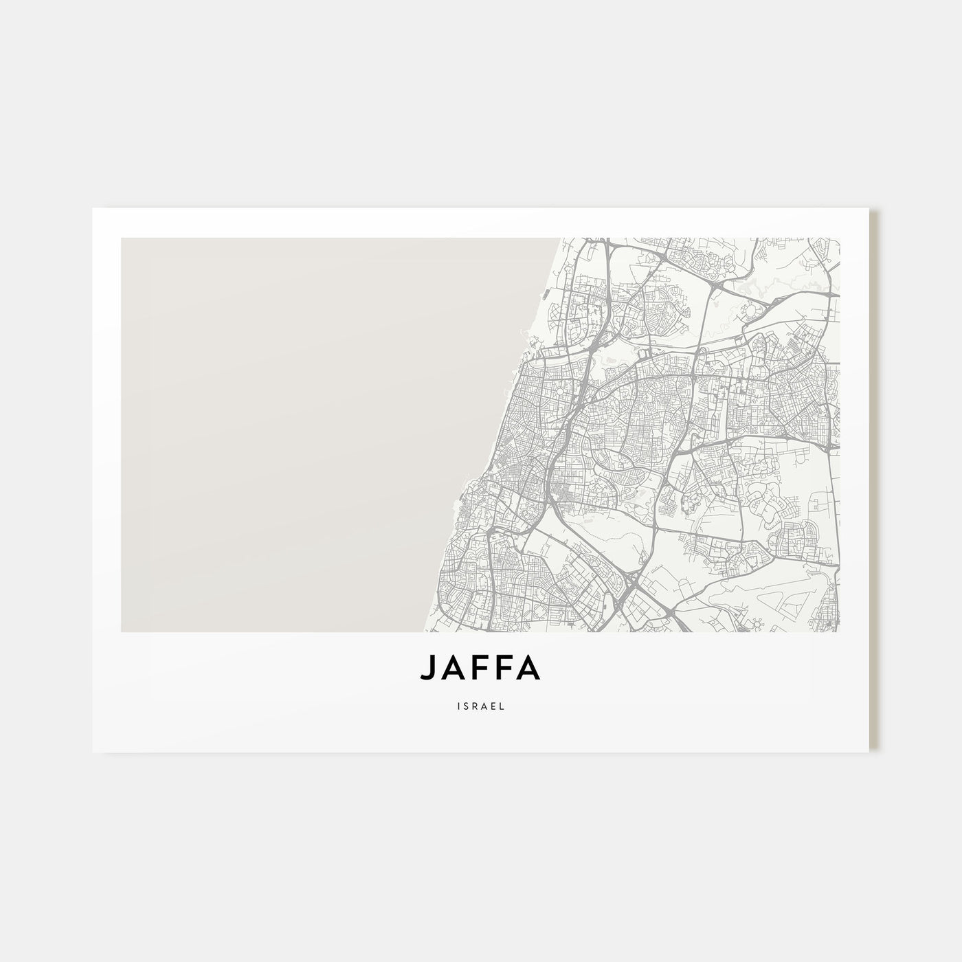 Jaffa Map Landscape Poster