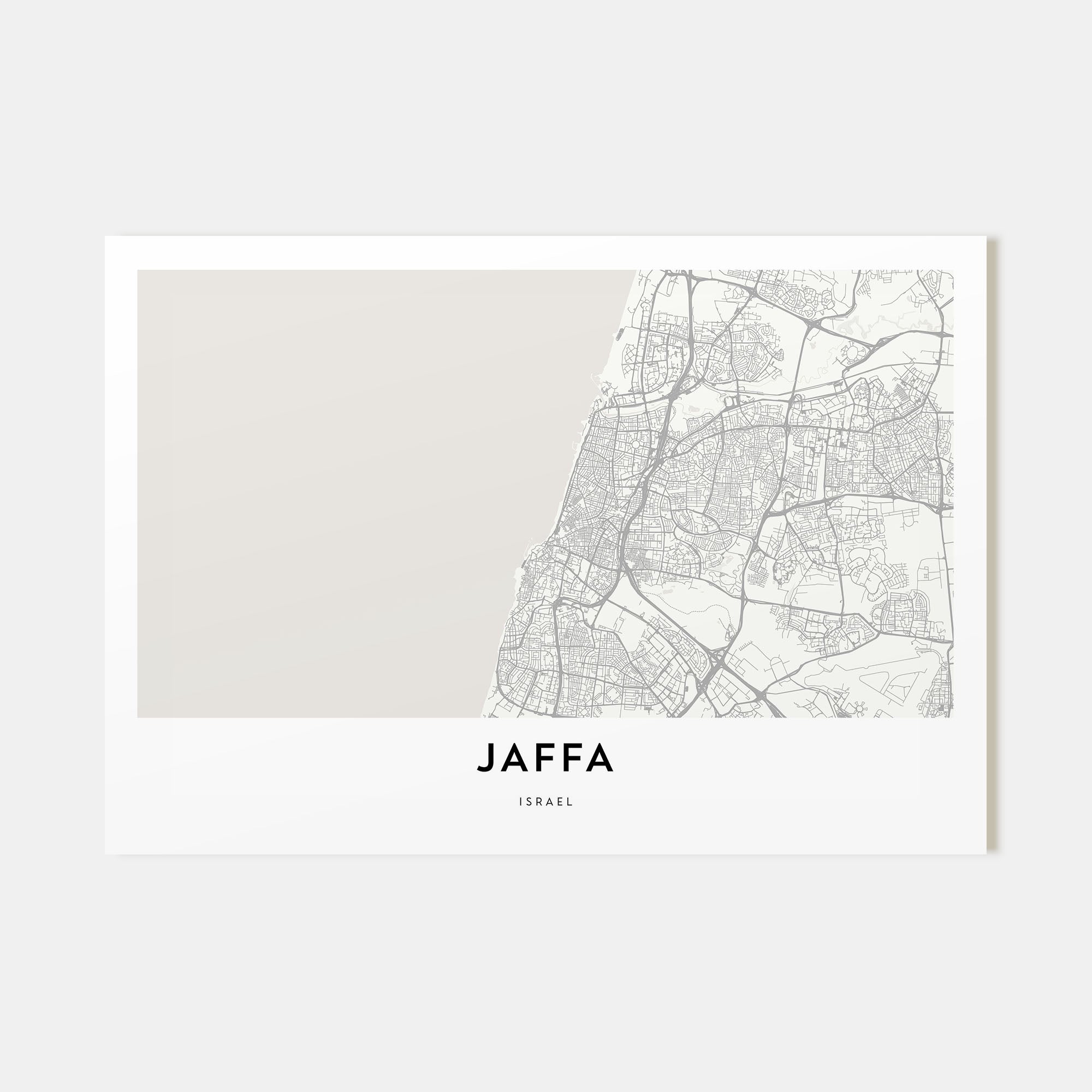 Jaffa Map Landscape Poster