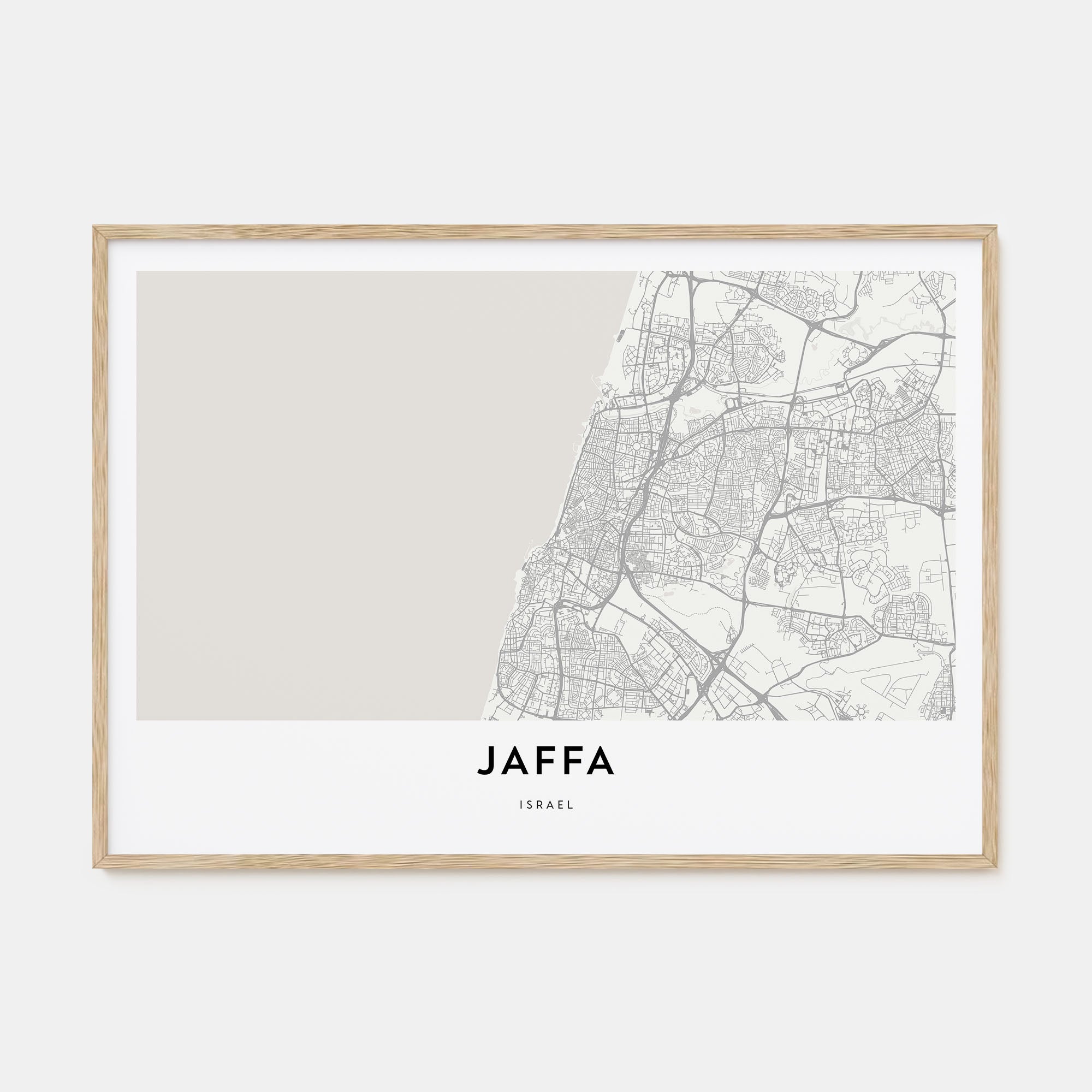 Jaffa Map Landscape Poster