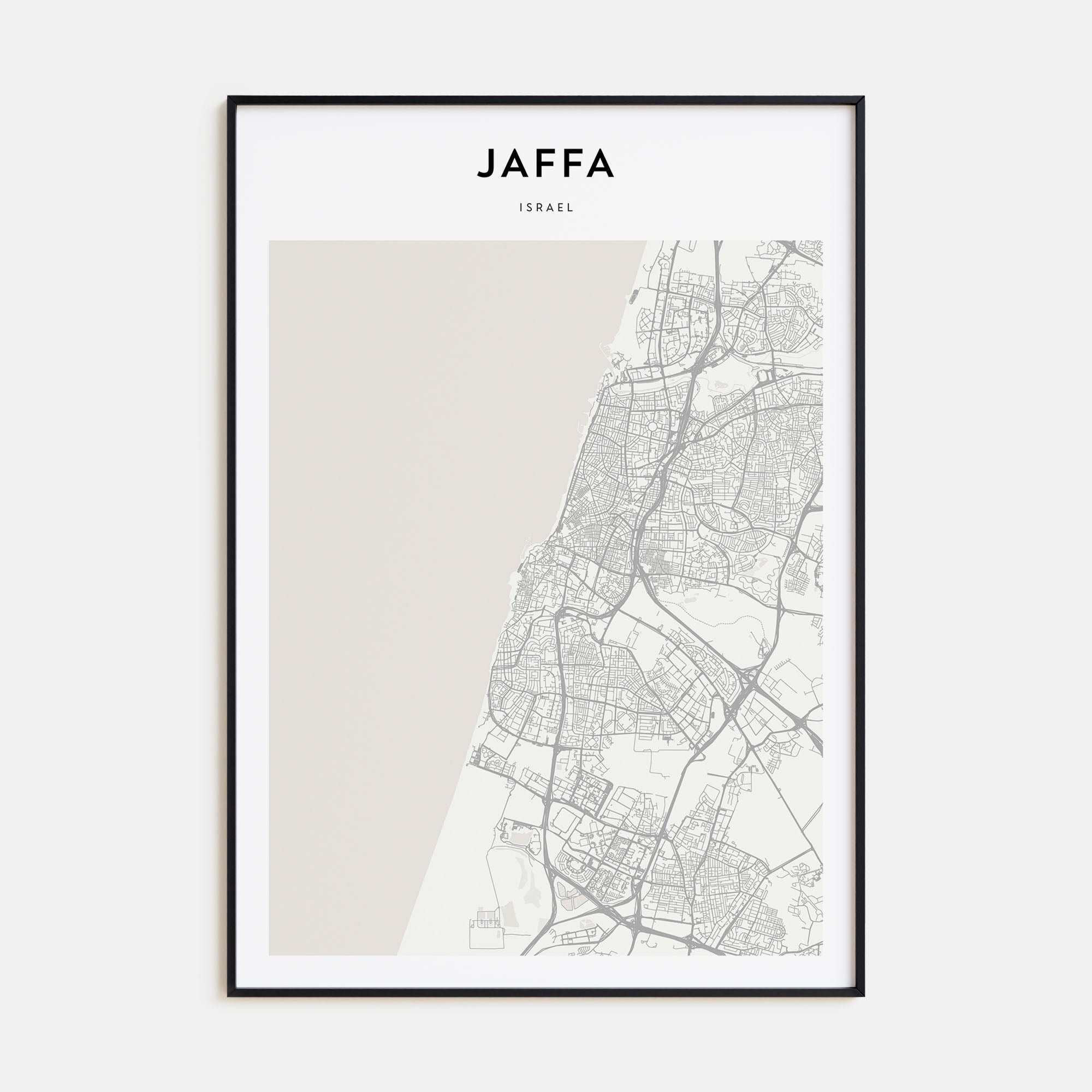 Jaffa Map Portrait Poster