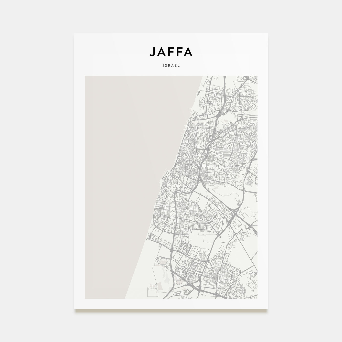 Jaffa Map Portrait Poster