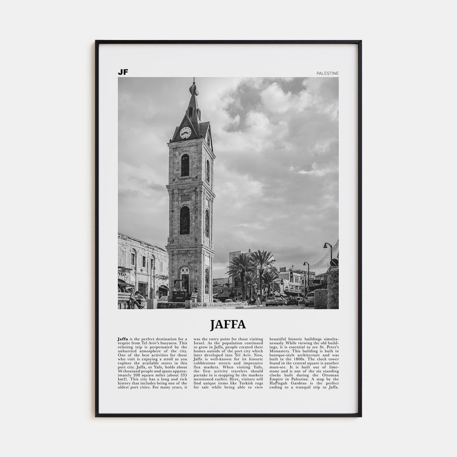 Jaffa Travel B&W Poster