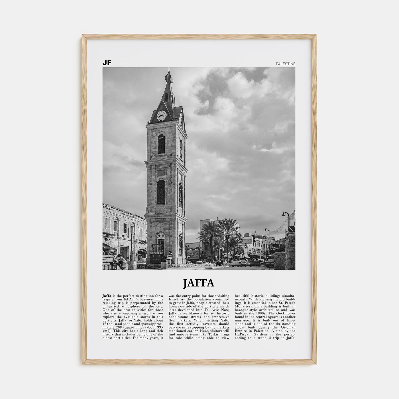 Jaffa Travel B&W Poster