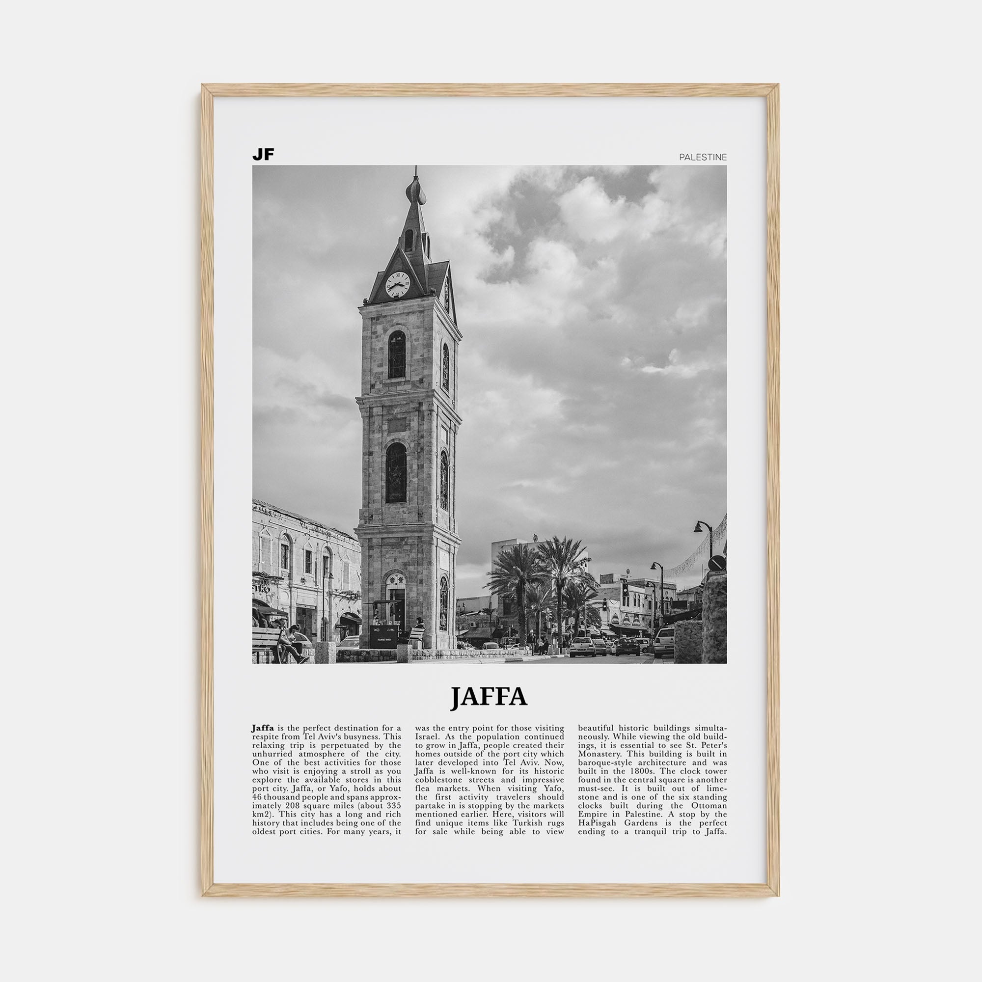 Jaffa Travel B&W Poster