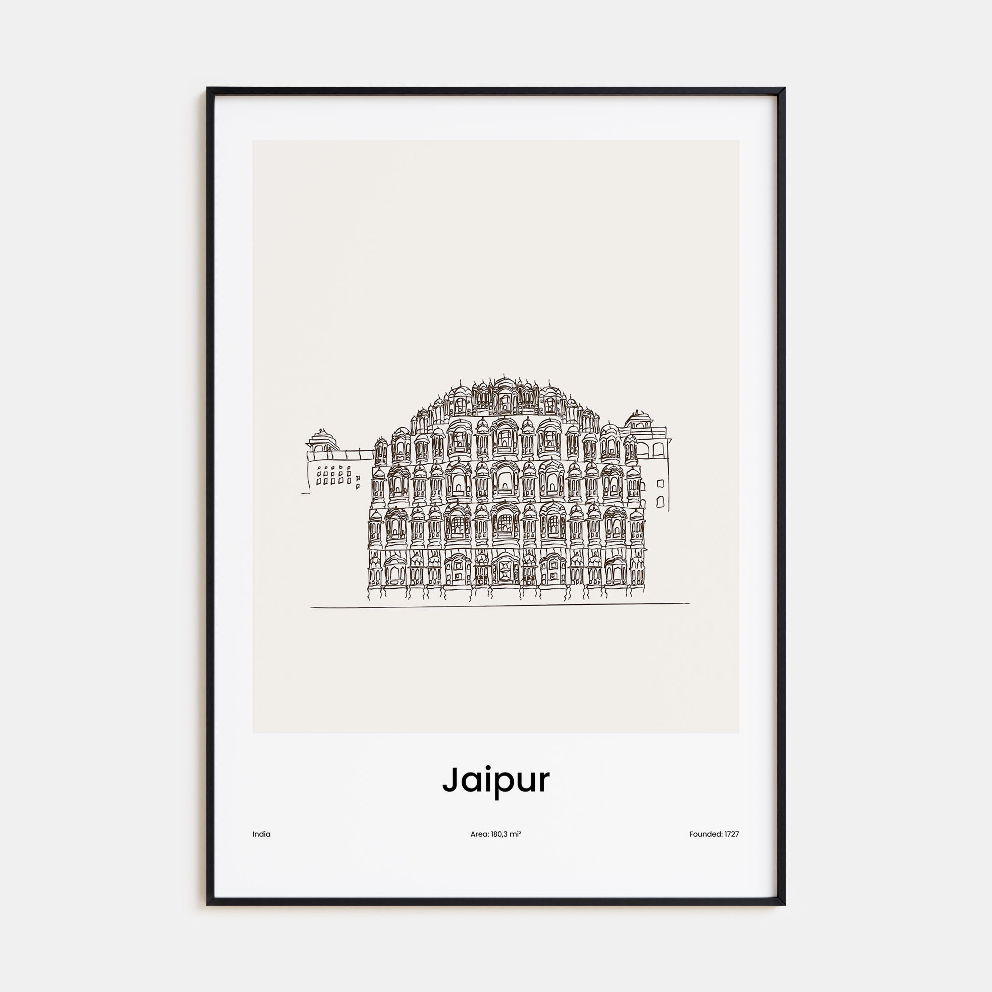 Jaipur Drawn Poster